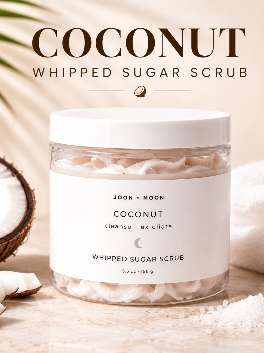 SIS AND ME Coconut Whipped Sugar Scrub — White